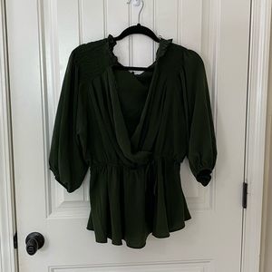 Olive green blouse